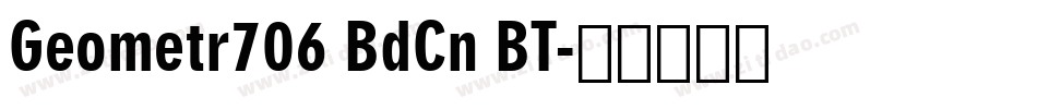 Geometr706 BdCn BT字体转换